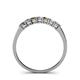 5 - Vivian 3.00 mm Smoky Quartz and Lab Grown Diamond 7 Stone Wedding Band 