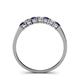 5 - Vivian 3.00 mm Blue Sapphire and Lab Grown Diamond 7 Stone Wedding Band 