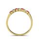 5 - Vivian 3.00 mm Ruby and Lab Grown Diamond 7 Stone Wedding Band 