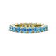 1 - Ellen 3.00 mm Blue Topaz Eternity Band 