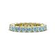 1 - Ellen 3.00 mm Aquamarine Eternity Band 