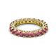 2 - Ellen 3.00 mm Rhodolite Garnet Eternity Band 