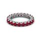 2 - Ellen 3.00 mm Ruby Eternity Band 