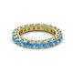 2 - Ellen 3.00 mm Blue Topaz Eternity Band 