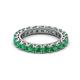 2 - Ellen 3.00 mm Emerald Eternity Band 
