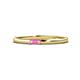 1 - Riley Bold 4x2 mm Baguette Pink Sapphire Minimalist Solitaire Promise Ring 