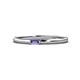 1 - Riley Bold 4x2 mm Baguette Tanzanite Minimalist Solitaire Promise Ring 