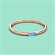 2 - Riley Bold 4x2 mm Baguette Blue Topaz Minimalist Solitaire Promise Ring 