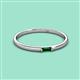 2 - Riley Bold 4x2 mm Baguette Lab Created Emerald Minimalist Solitaire Promise Ring 
