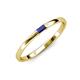 3 - Riley Bold 4x2 mm Baguette Blue Sapphire Minimalist Solitaire Promise Ring 
