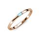 3 - Riley Bold 4x2 mm Baguette Blue Topaz Minimalist Solitaire Promise Ring 