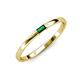3 - Riley Bold 4x2 mm Baguette Lab Created Emerald Minimalist Solitaire Promise Ring 