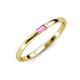 3 - Riley Bold 4x2 mm Baguette Pink Sapphire Minimalist Solitaire Promise Ring 