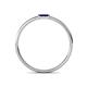 4 - Riley Bold 4x2 mm Baguette Blue Sapphire Minimalist Solitaire Promise Ring 