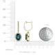 3 - Ilona Oval Cut London Blue Topaz and Diamond Halo Dangling Earrings 