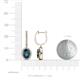3 - Ilona Oval Cut London Blue Topaz and Diamond Halo Dangling Earrings 
