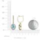 3 - Ilona Oval Cut Aquamarine and Diamond Halo Dangling Earrings 