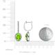 3 - Ilona Oval Cut Peridot and Diamond Halo Dangling Earrings 