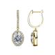 1 - Ilona Oval Cut Lab Grown Diamond and Natural Diamond Halo Dangling Earrings 