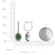 3 - Ilona Oval Cut Lab Created Alexandrite and Diamond Halo Dangling Earrings 