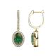 1 - Ilona Oval Cut Lab Created Alexandrite and Diamond Halo Dangling Earrings 