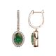 1 - Ilona Oval Cut Lab Created Alexandrite and Diamond Halo Dangling Earrings 