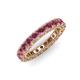 3 - Ellen 3.00 mm Rhodolite Garnet Eternity Band 