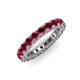 3 - Ellen 3.00 mm Ruby Eternity Band 