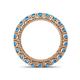 4 - Ellen 3.00 mm Blue Topaz Eternity Band 