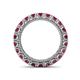 4 - Ellen 3.00 mm Rhodolite Garnet Eternity Band 