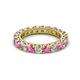 2 - Ellen 3.00 mm Pink Sapphire and Diamond Eternity Band 