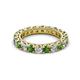 2 - Ellen 3.00 mm Green Garnet and Diamond Eternity Band 