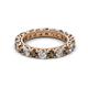 2 - Ellen 3.00 mm Smoky Quartz and Diamond Eternity Band 