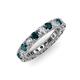 3 - Ellen 3.00 mm London Blue Topaz and Diamond Eternity Band 