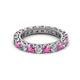 2 - Ellen 3.00 mm Pink Sapphire and Diamond Eternity Band 