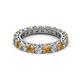 2 - Ellen 3.00 mm Citrine and Diamond Eternity Band 