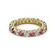 2 - Ellen 3.00 mm Rhodolite Garnet and Diamond Eternity Band 