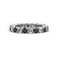 1 - Ellen 3.00 mm Black and White Diamond Eternity Band 