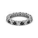 2 - Ellen 3.00 mm Black and White Diamond Eternity Band 