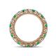 4 - Ellen 3.00 mm Emerald and Diamond Eternity Band 