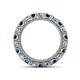 4 - Ellen 3.00 mm Blue and White Diamond Eternity Band 