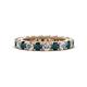 1 - Ellen 3.00 mm London Blue Topaz and Diamond Eternity Band 