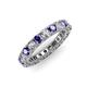 3 - Ellen 3.00 mm Iolite and Diamond Eternity Band 