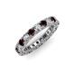 3 - Ellen 3.00 mm Red Garnet and Diamond Eternity Band 