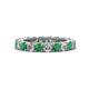 1 - Ellen 3.00 mm Emerald and Diamond Eternity Band 