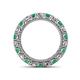 4 - Ellen 3.00 mm Emerald and Diamond Eternity Band 