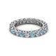 2 - Ellen 3.00 mm Aquamarine and Diamond Eternity Band 
