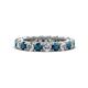 1 - Ellen 3.00 mm Blue and White Diamond Eternity Band 
