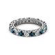 2 - Ellen 3.00 mm Blue and White Diamond Eternity Band 