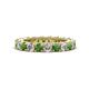 1 - Ellen 3.00 mm Green Garnet and Diamond Eternity Band 
